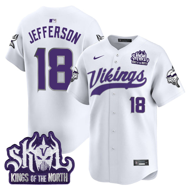 Men's Minnesota Vikings King Of The North Patch Vapor Premier Limited Jersey - All Stitched