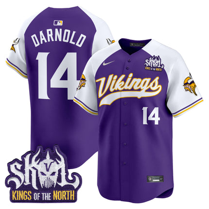 Men's Minnesota Vikings King Of The North Patch Vapor Premier Limited Jersey - All Stitched