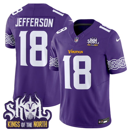 Men's Minnesota Vikings King Of The North Patch Vapor Limited Jersey V2 - All Stitched