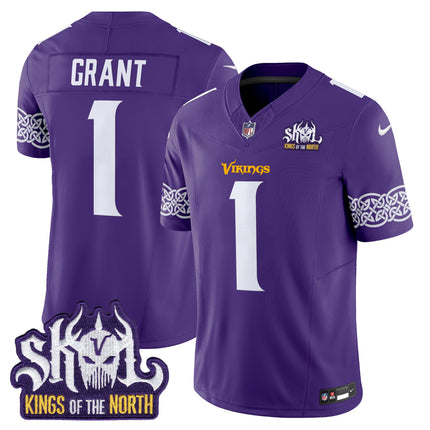 Men's Minnesota Vikings King Of The North Patch Vapor Limited Jersey V2 - All Stitched