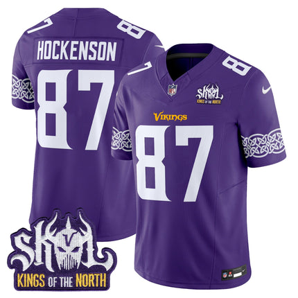 Men's Minnesota Vikings King Of The North Patch Vapor Limited Jersey V2 - All Stitched