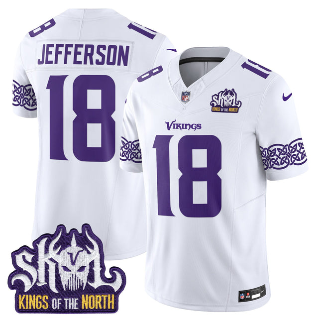 Men's Minnesota Vikings King Of The North Patch Vapor Limited Jersey V2 - All Stitched