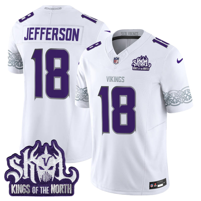 Men's Minnesota Vikings King Of The North Patch Vapor Limited Jersey V2 - All Stitched