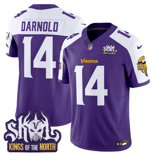 Men's Minnesota Vikings King Of The North Patch Vapor Limited Jersey V2 - All Stitched