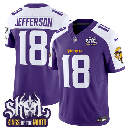 Men's Minnesota Vikings King Of The North Patch Vapor Limited Jersey V2 - All Stitched