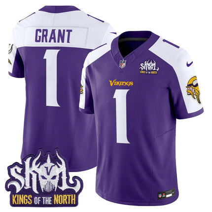 Men's Minnesota Vikings King Of The North Patch Vapor Limited Jersey V2 - All Stitched