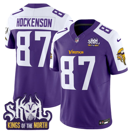 Men's Minnesota Vikings King Of The North Patch Vapor Limited Jersey V2 - All Stitched