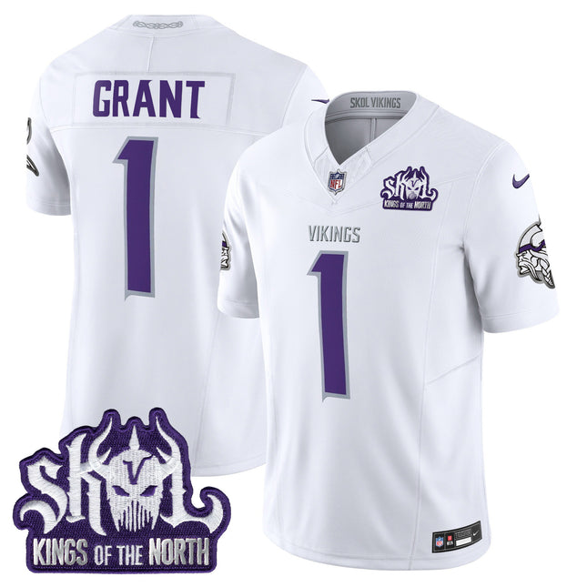 Men's Minnesota Vikings 2024 Winter Warrior Skol Patch Vapor Limited Jersey - All Stitched