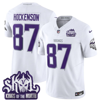 Men's Minnesota Vikings 2024 Winter Warrior Skol Patch Vapor Limited Jersey - All Stitched