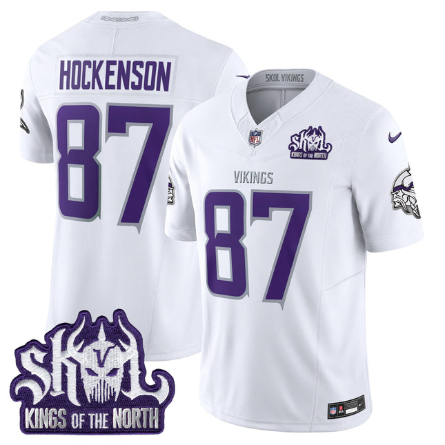Men's Minnesota Vikings 2024 Winter Warrior Skol Patch Vapor Limited Jersey - All Stitched