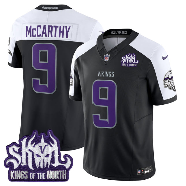 Men's Minnesota Vikings 2024 Winter Warrior Skol Patch Vapor Limited Jersey - All Stitched