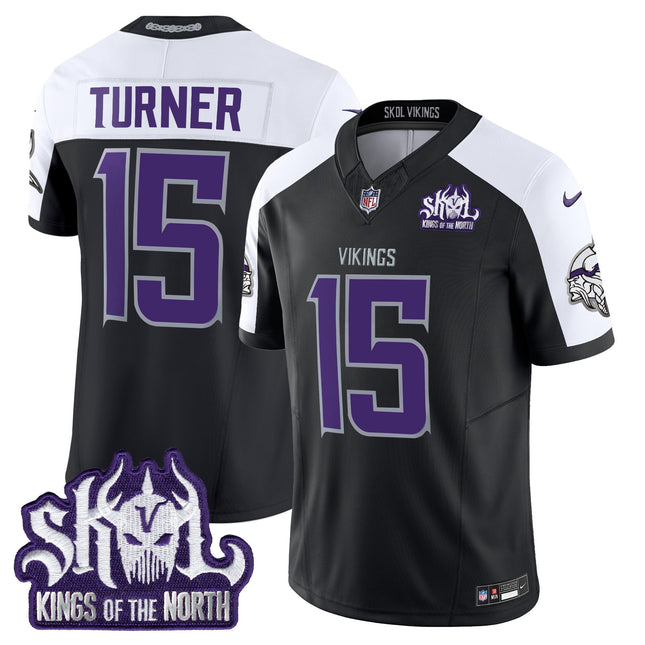 Men's Minnesota Vikings 2024 Winter Warrior Skol Patch Vapor Limited Jersey - All Stitched