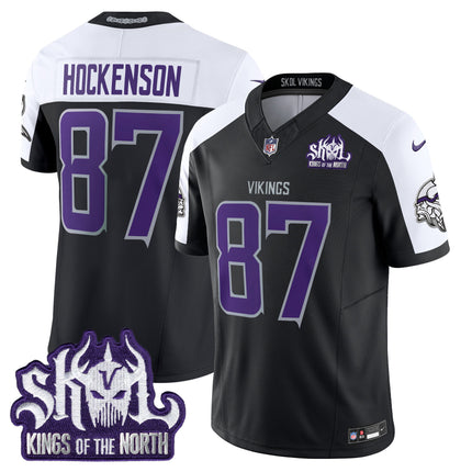 Men's Minnesota Vikings 2024 Winter Warrior Skol Patch Vapor Limited Jersey - All Stitched