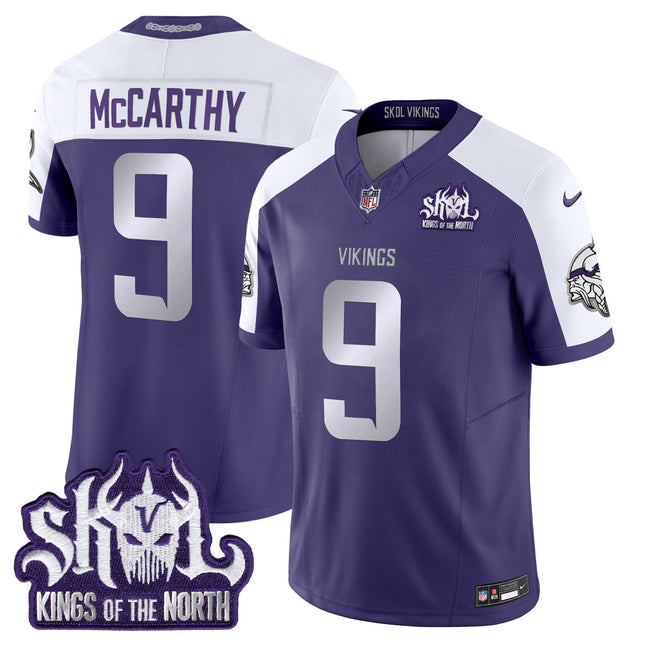 Men's Minnesota Vikings 2024 Winter Warrior Skol Patch Vapor Limited Jersey - All Stitched