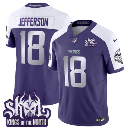 Men's Minnesota Vikings 2024 Winter Warrior Skol Patch Vapor Limited Jersey - All Stitched
