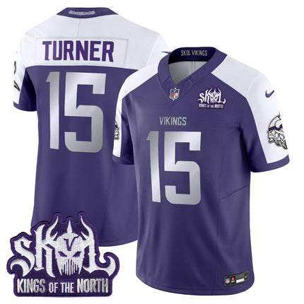 Men's Minnesota Vikings 2024 Winter Warrior Skol Patch Vapor Limited Jersey - All Stitched