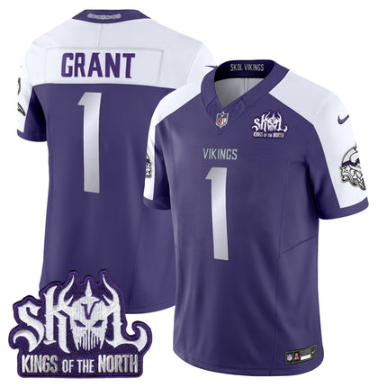 Men's Minnesota Vikings 2024 Winter Warrior Skol Patch Vapor Limited Jersey - All Stitched