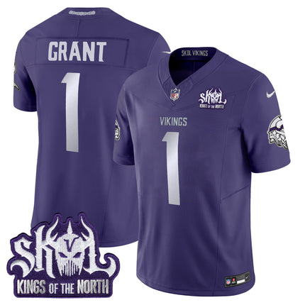 Men's Minnesota Vikings 2024 Winter Warrior Skol Patch Vapor Limited Jersey - All Stitched