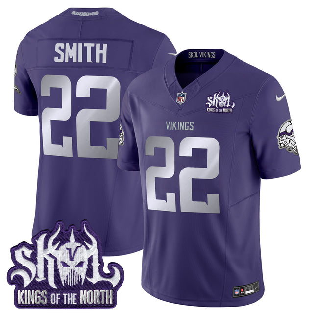 Men's Minnesota Vikings 2024 Winter Warrior Skol Patch Vapor Limited Jersey - All Stitched