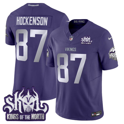Men's Minnesota Vikings 2024 Winter Warrior Skol Patch Vapor Limited Jersey - All Stitched