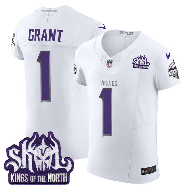 Men's Minnesota Vikings 2024 Winter Warrior Skol Patch Vapor Elite Jersey - All Stitched