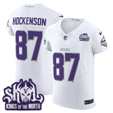 Men's Minnesota Vikings 2024 Winter Warrior Skol Patch Vapor Elite Jersey - All Stitched