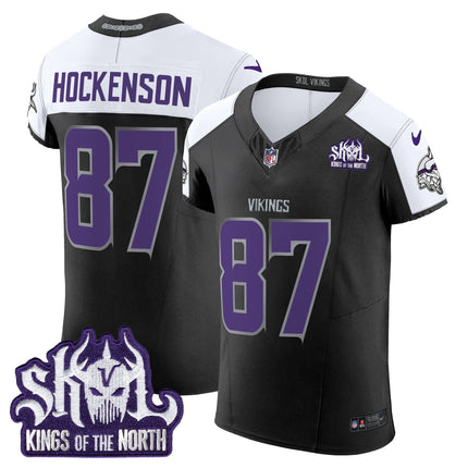 Men's Minnesota Vikings 2024 Winter Warrior Skol Patch Vapor Elite Jersey - All Stitched