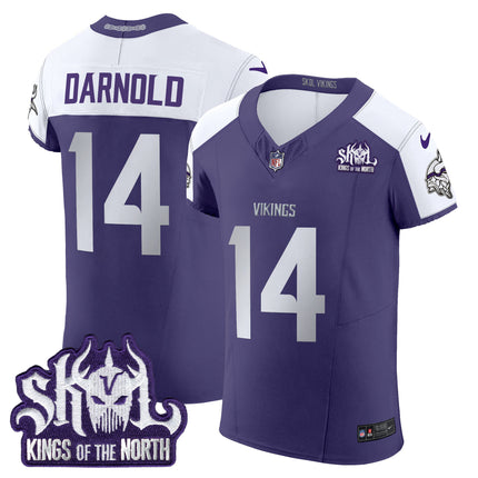 Men's Minnesota Vikings 2024 Winter Warrior Skol Patch Vapor Elite Jersey - All Stitched