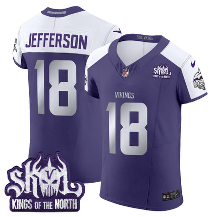 Men's Minnesota Vikings 2024 Winter Warrior Skol Patch Vapor Elite Jersey - All Stitched