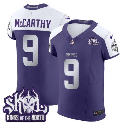 Men's Minnesota Vikings 2024 Winter Warrior Skol Patch Vapor Elite Jersey - All Stitched