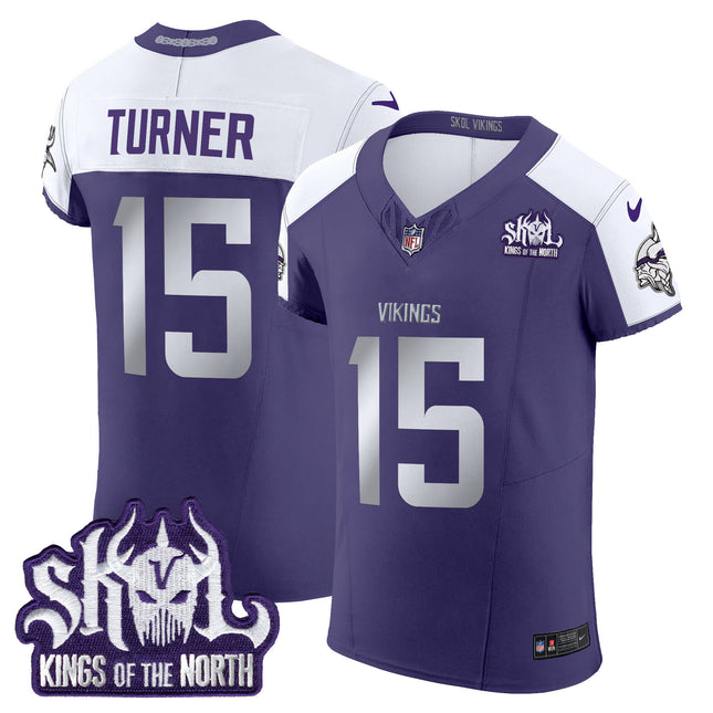 Men's Minnesota Vikings 2024 Winter Warrior Skol Patch Vapor Elite Jersey - All Stitched