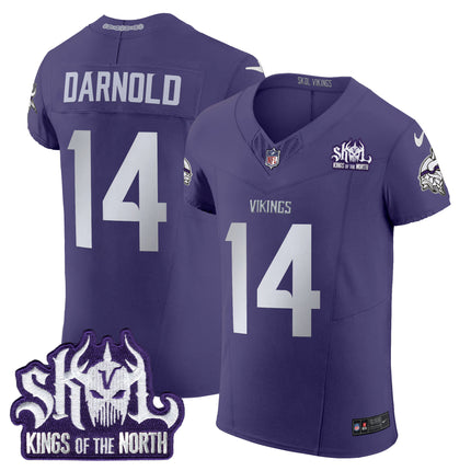 Men's Minnesota Vikings 2024 Winter Warrior Skol Patch Vapor Elite Jersey - All Stitched