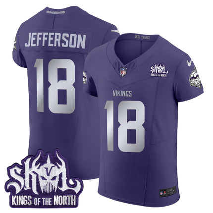 Men's Minnesota Vikings 2024 Winter Warrior Skol Patch Vapor Elite Jersey - All Stitched
