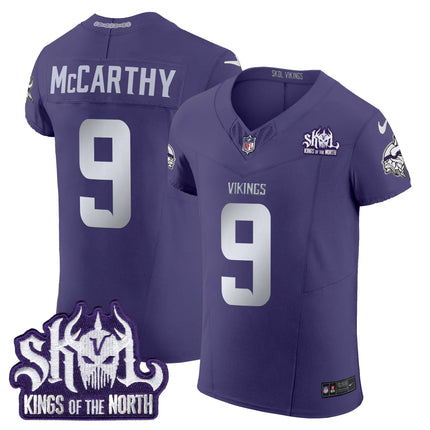 Men's Minnesota Vikings 2024 Winter Warrior Skol Patch Vapor Elite Jersey - All Stitched