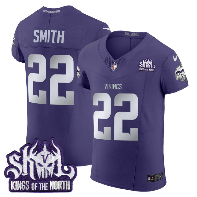 Men's Minnesota Vikings 2024 Winter Warrior Skol Patch Vapor Elite Jersey - All Stitched
