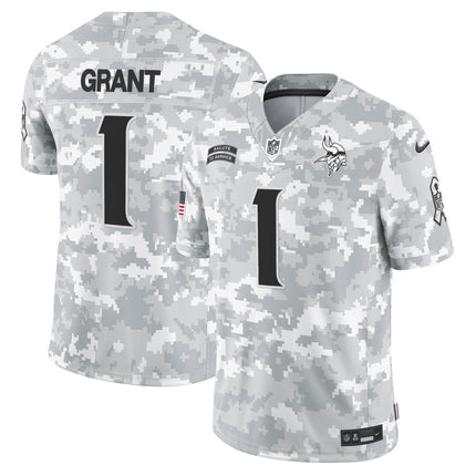 Minnesota Vikings 2024 Salute to Service Vapor Limited Jersey - Arctic Camo - All Stitched