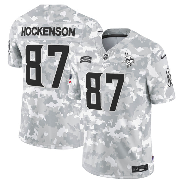 Minnesota Vikings 2024 Salute to Service Vapor Limited Jersey - Arctic Camo - All Stitched