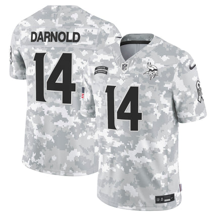 Minnesota Vikings 2024 Salute to Service Vapor Limited Jersey - Arctic Camo - All Stitched