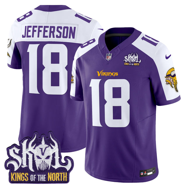 Men's Minnesota Vikings King Of The North Patch Vapor Limited Jersey - All Stitched