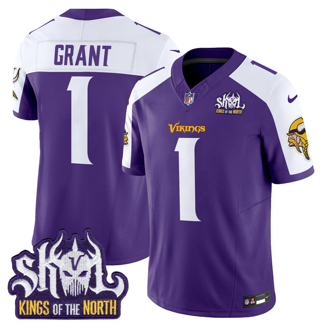 Men's Minnesota Vikings King Of The North Patch Vapor Limited Jersey - All Stitched