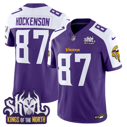 Men's Minnesota Vikings King Of The North Patch Vapor Limited Jersey - All Stitched