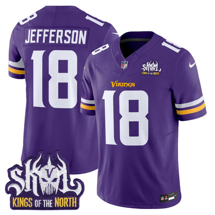 Men's Minnesota Vikings King Of The North Patch Vapor Limited Jersey - All Stitched