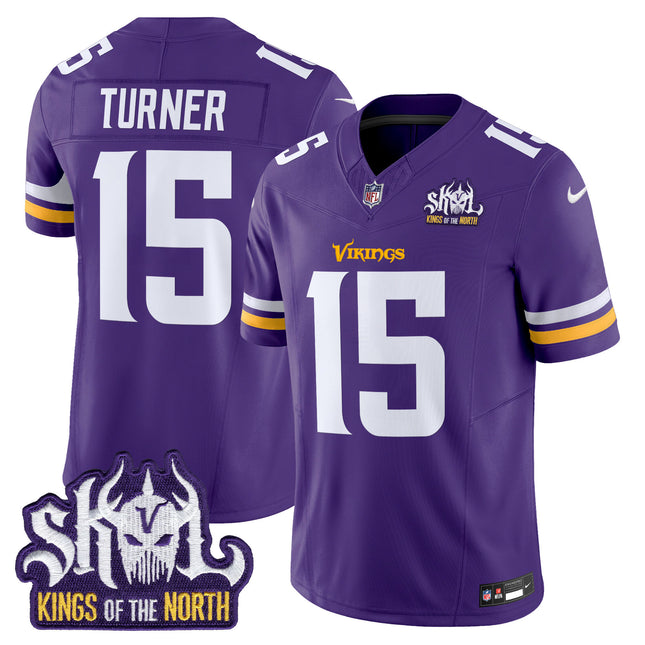 Men's Minnesota Vikings King Of The North Patch Vapor Limited Jersey - All Stitched