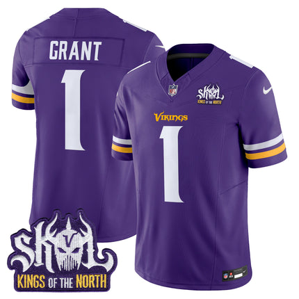 Men's Minnesota Vikings King Of The North Patch Vapor Limited Jersey - All Stitched