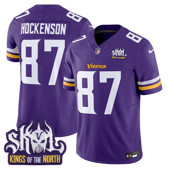 Men's Minnesota Vikings King Of The North Patch Vapor Limited Jersey - All Stitched