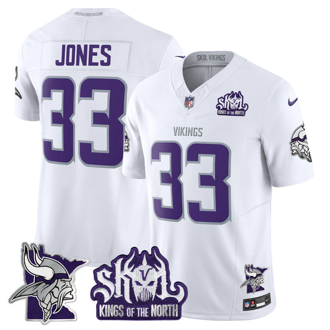 Men's Minnesota Vikings Kings Of The North Patch Vapor Limited Jersey V3 - All Stitched
