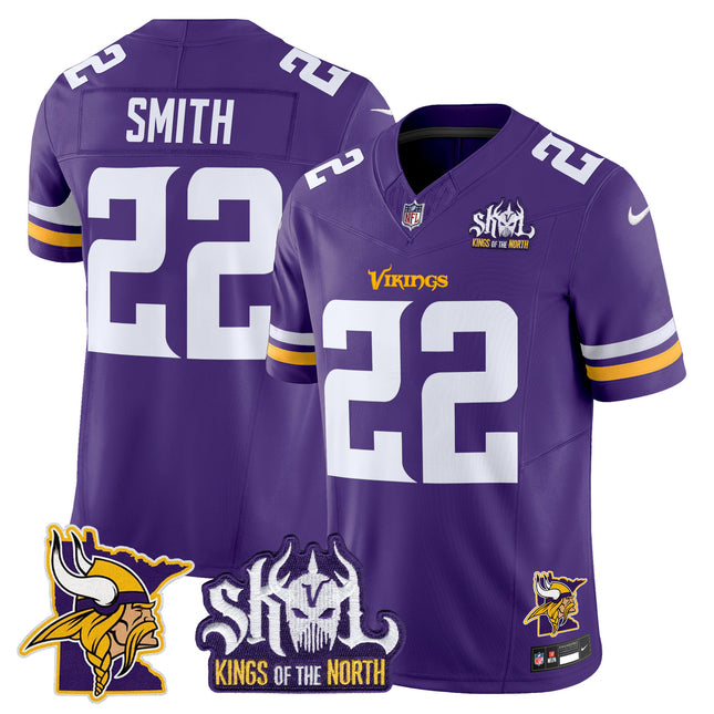Men's Minnesota Vikings Kings Of The North Patch Vapor Limited Jersey V3 - All Stitched