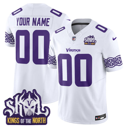Minnesota Vikings King Of The North Patch Vapor Limited Custom Jersey V2 - All Stitched