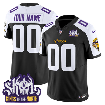 Minnesota Vikings King Of The North Patch Vapor Limited Custom Jersey V2 - All Stitched
