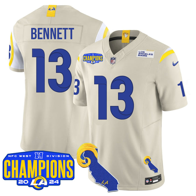 Men's Los Angeles Rams 2024 NFC West Division Champions Jersey - All Stitched